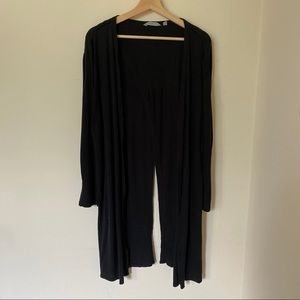 Athleta Lightweight Jersey Black Split Cardigan